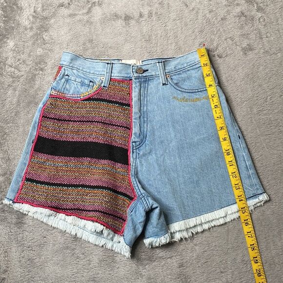 COPY - Urban Outfitters BDG A-Line High Rise Boho Cutoff Denim Blanket Patchwor… - Picture 12 of 15